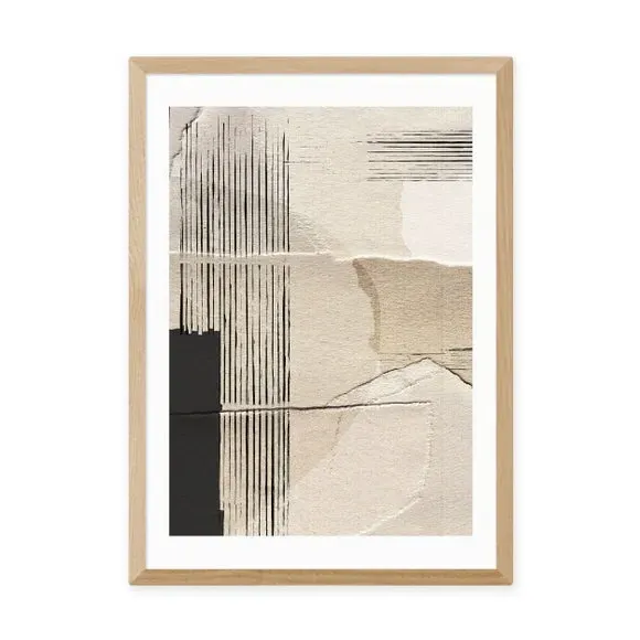 Abstract Wall Print - Natural, Paper