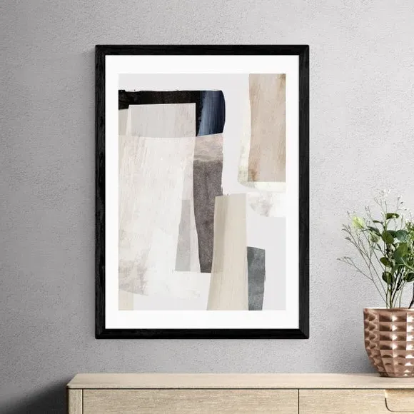 Abstract Wall Print - Natural, Paper