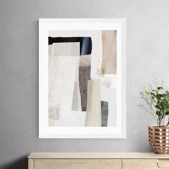Abstract Wall Print - Natural, Paper
