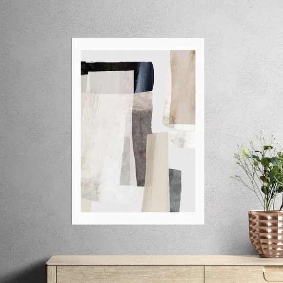 Abstract Wall Print - Natural, Paper image