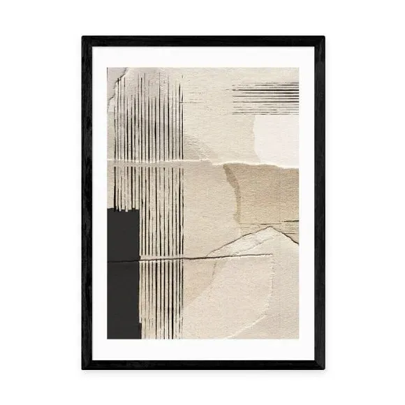Abstract Wall Print - Natural, Paper