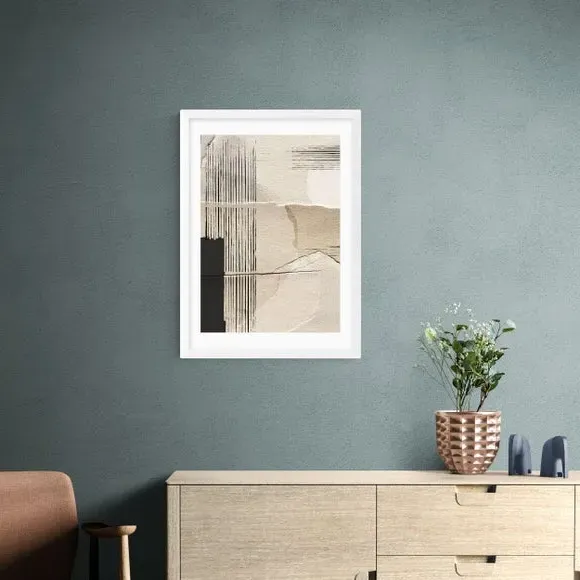Abstract Wall Print - Natural, Paper