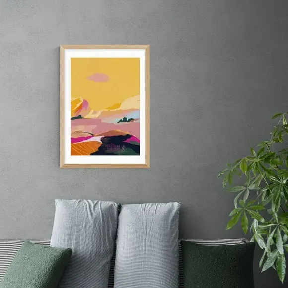 Abstract Wall Print - Pink, Archival Paper