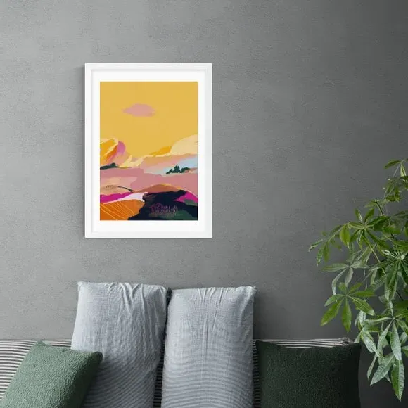 Abstract Wall Print - Pink, Archival Paper