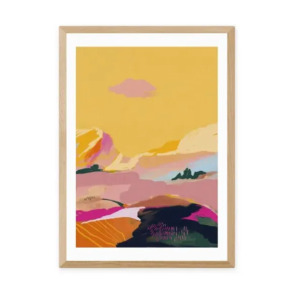 Abstract Wall Print - Pink, Archival Paper