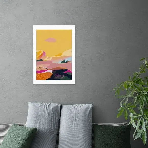 Abstract Wall Print - Pink, Archival Paper image