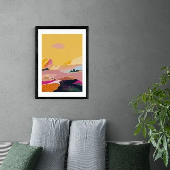 Abstract Wall Print - Pink, Archival Paper