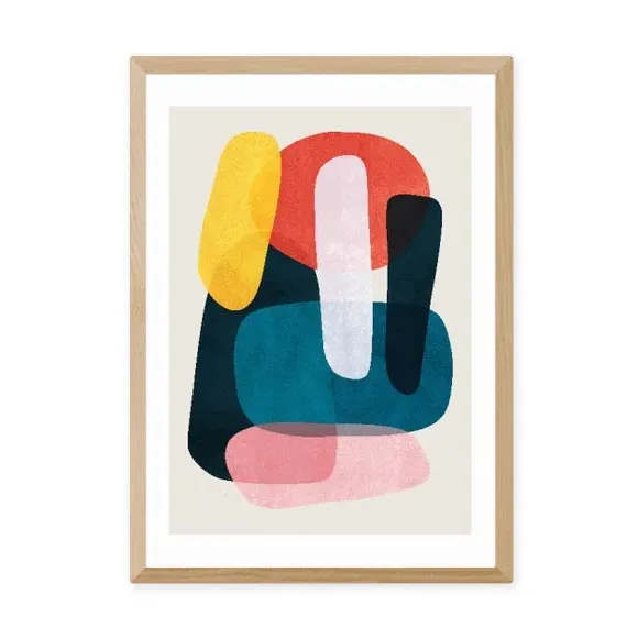 Abstract Wall Print Portrait - Multicolor, Paper