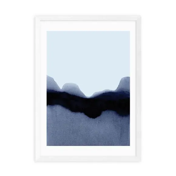 Abstract Wall Print Tranquility - Blue, Paper