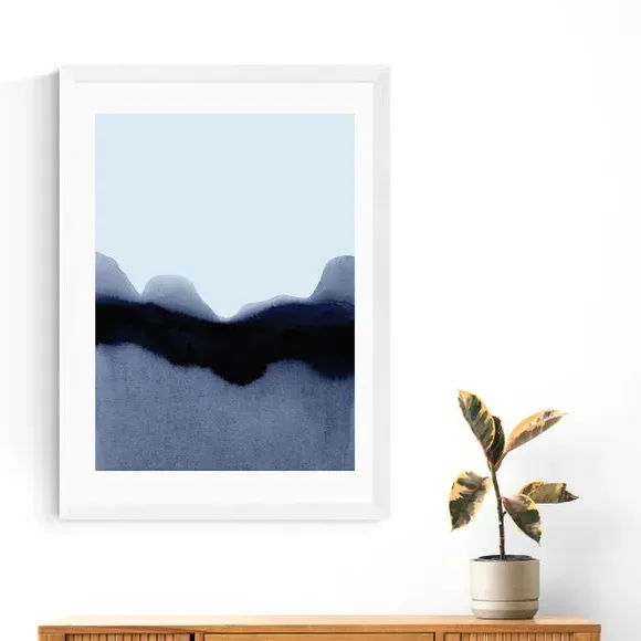 Abstract Wall Print Tranquility - Blue, Paper