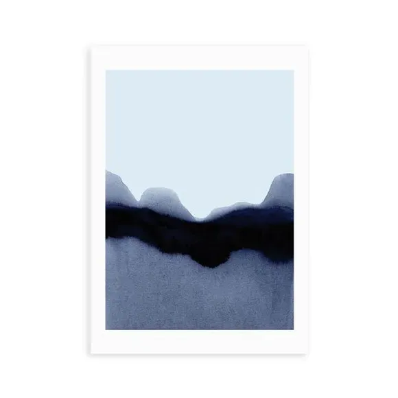 Abstract Wall Print Tranquility - Blue, Paper