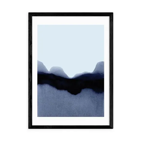 Abstract Wall Print Tranquility - Blue, Paper