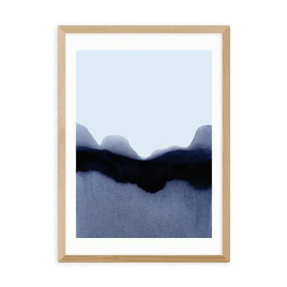 Abstract Wall Print Tranquility - Blue, Paper