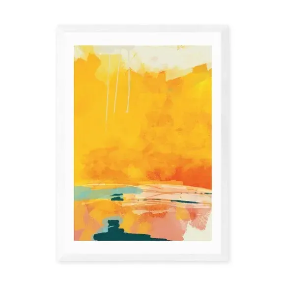 Abstract Wall Print - Yellow, Archival Paper