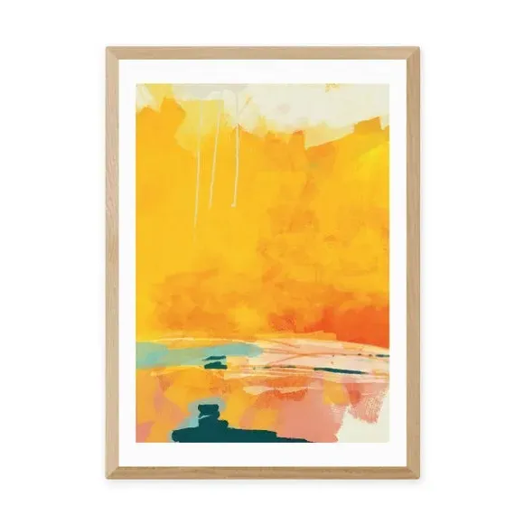 Abstract Wall Print - Yellow, Archival Paper