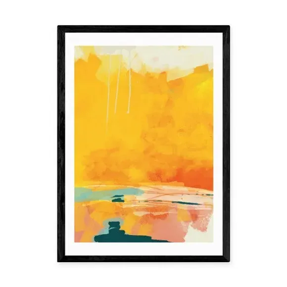 Abstract Wall Print - Yellow, Archival Paper