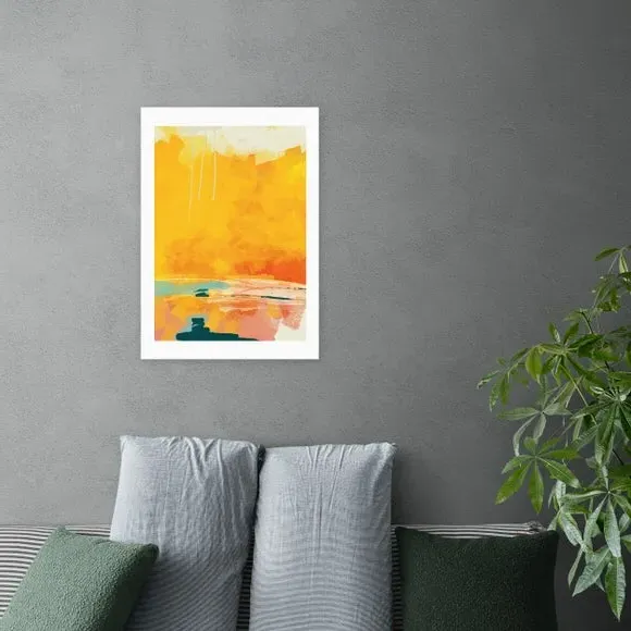 Abstract Wall Print - Yellow, Archival Paper image