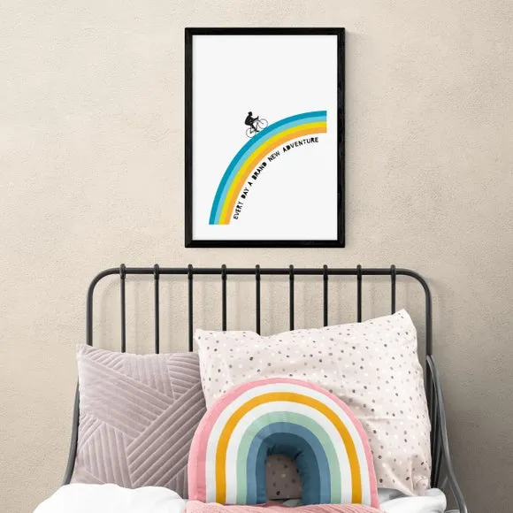 Adventure Bicycle Wall Print - Multicolor