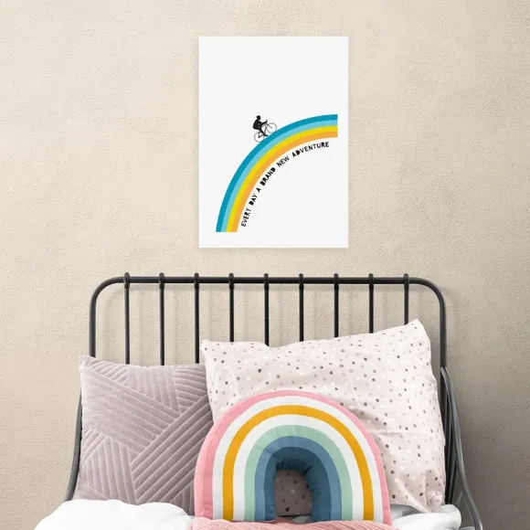 Adventure Bicycle Wall Print - Multicolor image