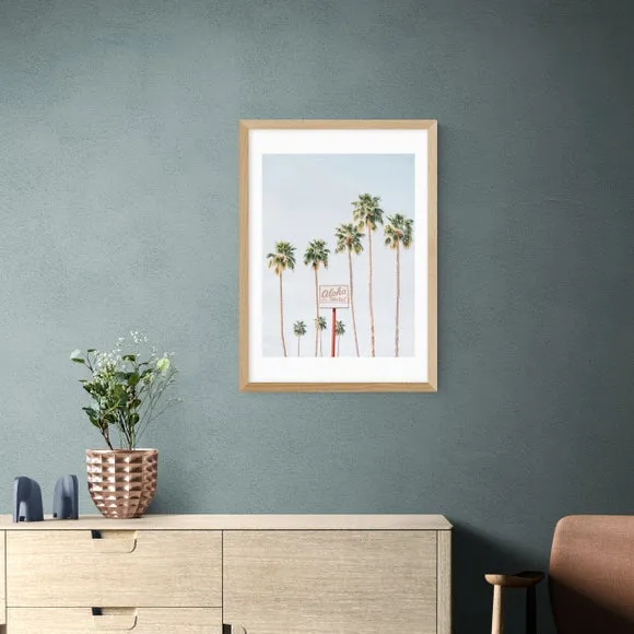 Aloha Hotel Wall Print - Blue, Paper