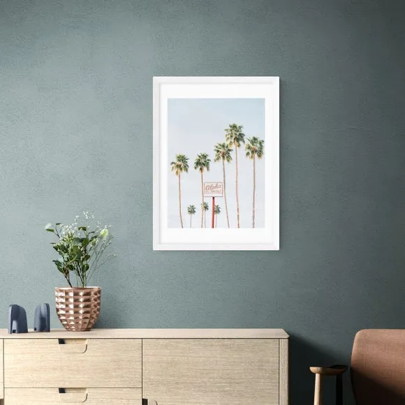 Aloha Hotel Wall Print - Blue, Paper