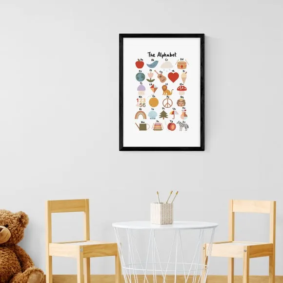 Alphabet Wall Print - Multicolor, Paper