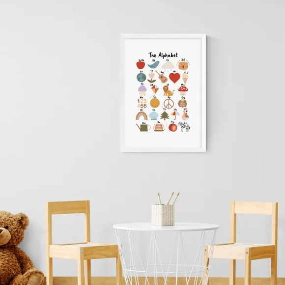 Alphabet Wall Print - Multicolor, Paper