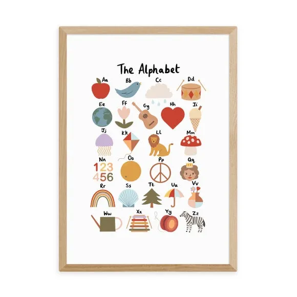 Alphabet Wall Print - Multicolor, Paper