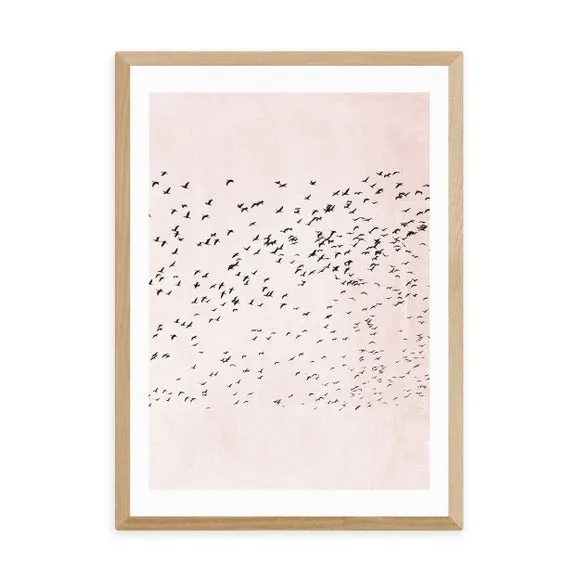 Animal Art Print - Pink, Archival Paper