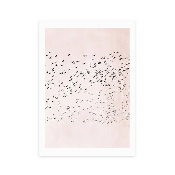 Animal Art Print - Pink, Archival Paper