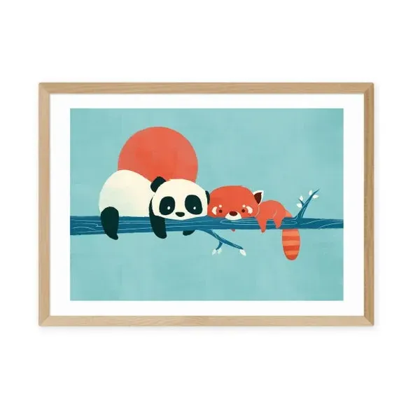 Animal Wall Print - Blue, Archival Paper
