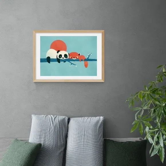 Animal Wall Print - Blue, Archival Paper