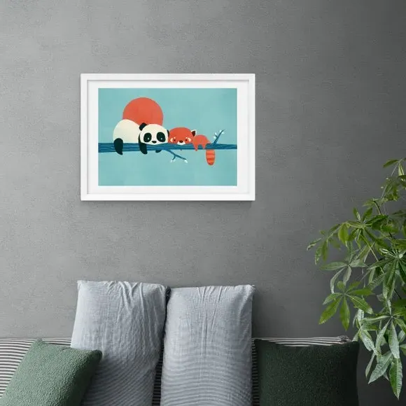 Animal Wall Print - Blue, Archival Paper