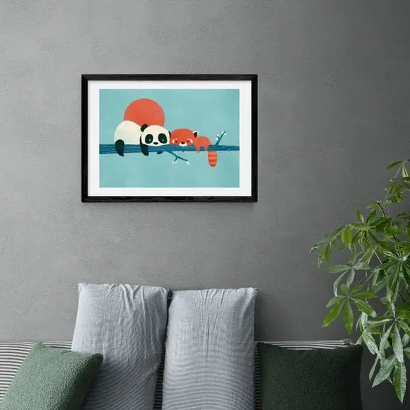 Animal Wall Print - Blue, Archival Paper