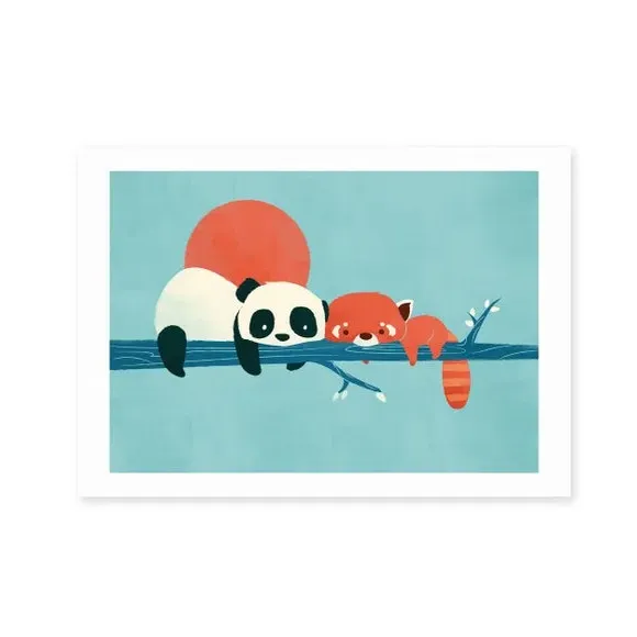 Animal Wall Print - Blue, Archival Paper image