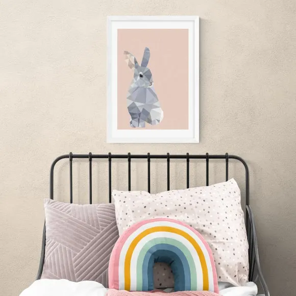 Animal Wall Print with Frame Options - Pink