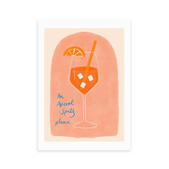 Aperol Art Print - Peach
