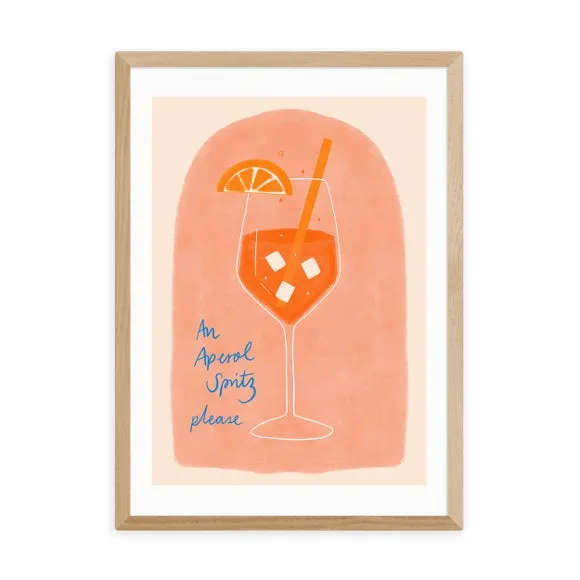 Aperol Art Print - Peach
