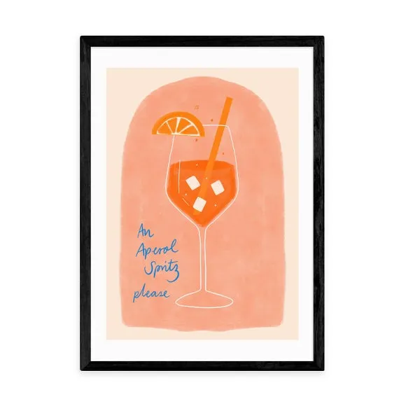 Aperol Art Print - Peach
