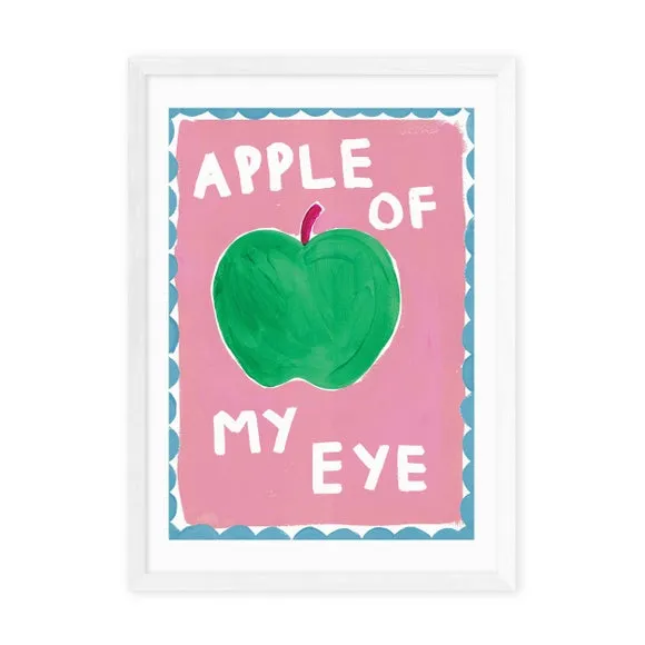 Apple of My Eye Wall Print - Pink