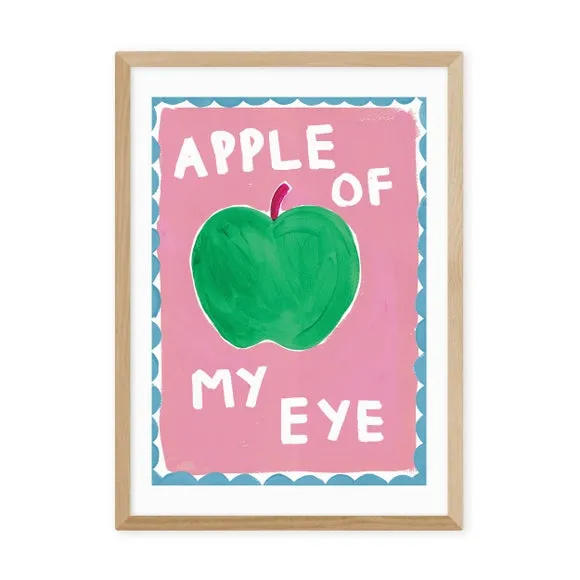 Apple of My Eye Wall Print - Pink