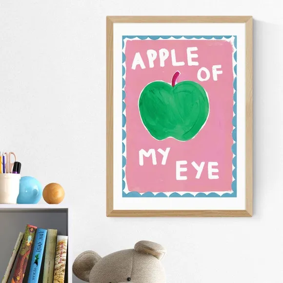 Apple of My Eye Wall Print - Pink