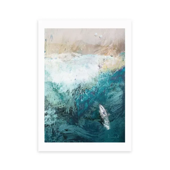 Azure Walk Art Print - Navy, Archival Paper image