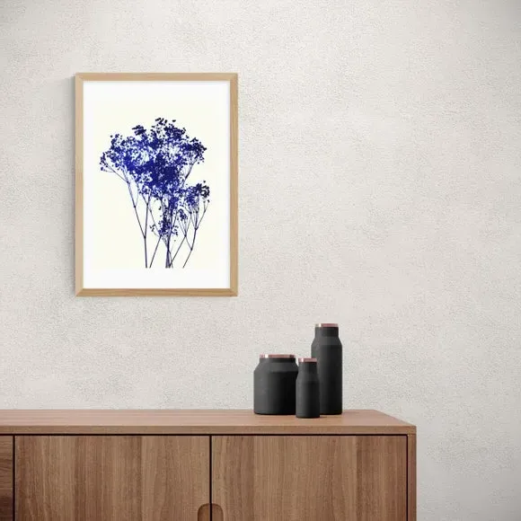 Baby's Breath Wall Print - Blue, Archival Paper