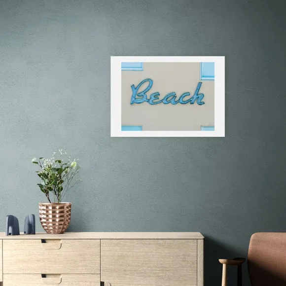 Beach Art Print with Frame Options - Blue