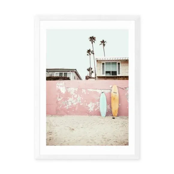 Beach Photography Print - Pink, Archival Paper
