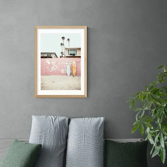 Beach Photography Print - Pink, Archival Paper