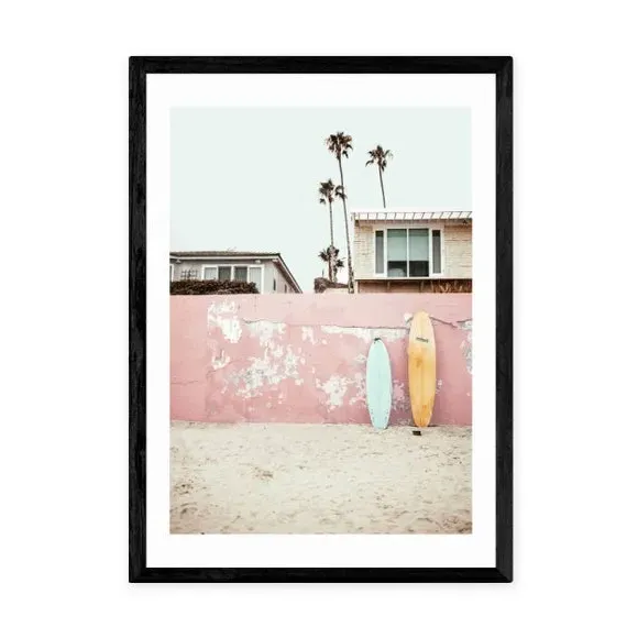 Beach Photography Print - Pink, Archival Paper