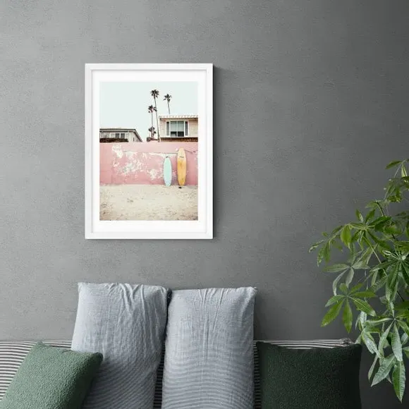 Beach Photography Print - Pink, Archival Paper