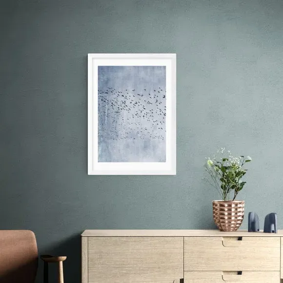Bird Wall Print - Blue, Archival Paper